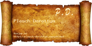 Plesch Dorottya névjegykártya