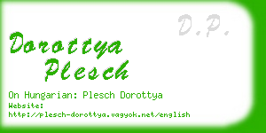 dorottya plesch business card